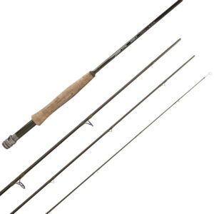 Temple Fork Outfitters Fast Action Freshwater Saltwater High Performance Cork Handle 4 Pieces 9'0" Axiom II Fly Fishing Rod with Case, 8 wt. 9'0"