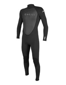 o'neill men's reactor-2 3/2mm back zip full wetsuit, black/black, xl