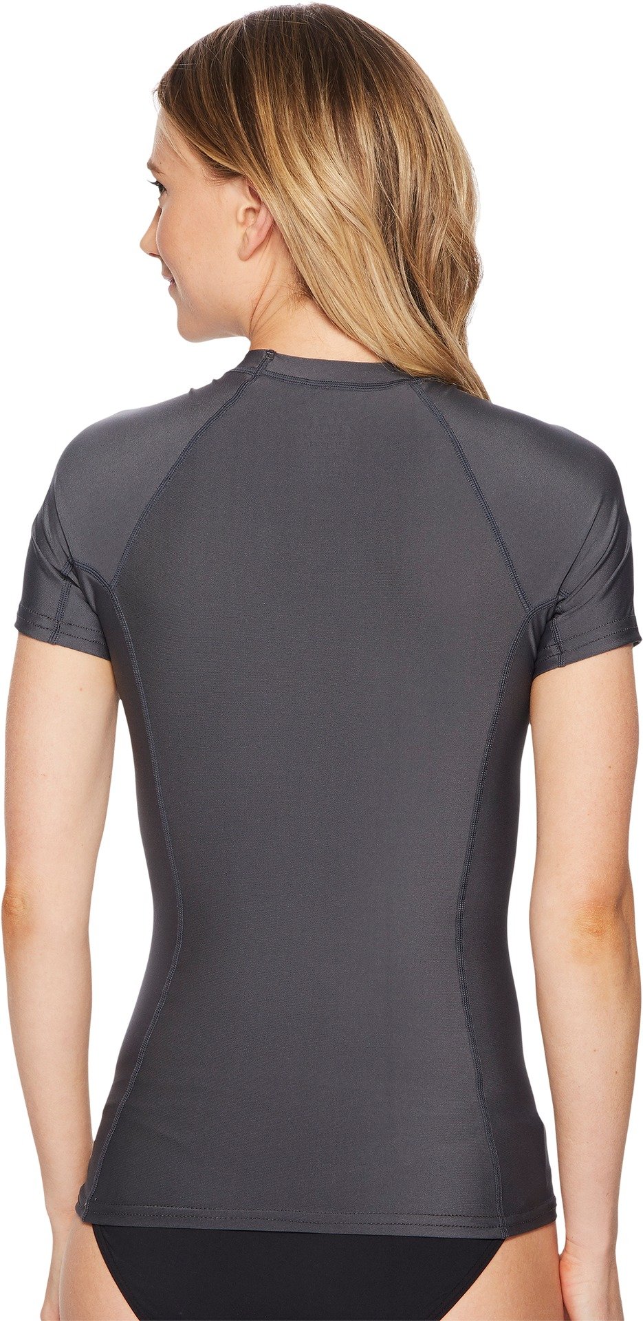 O'Neill Women's Basic Skins UPF 50+ Short Sleeve Rash Guard, Graphite, XS