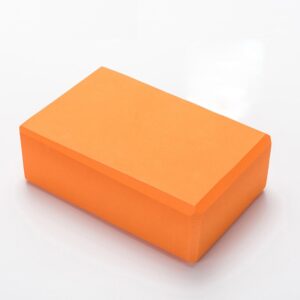 Dofover Set of 2 Yoga Blocks EVA Foam Exercise Bricks Provides Stability Balance and Support Improve Strength - 9 x 6x 3 inches (Orange)