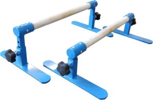 tumbl trak parallette bars blue, adjustable