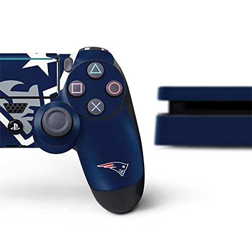 Skinit Decal Gaming Skin Compatible with PS4 Slim Bundle - Officially Licensed NFL New England Patriots Large Logo Design