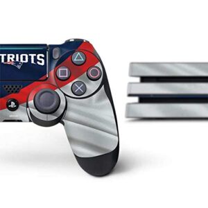 Skinit Decal Gaming Skin compatible with PS4 Pro Console and Controller Bundle - Officially Licensed NFL New England Patriots Design