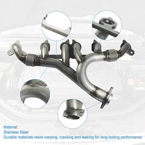 JDMSPEED New Stainless Steel Exhaust Manifold & Gasket Kit Replacement for Grand Cherokee Wrangler 4.0L Replacement for Jeeps Select 1991-1999 (4.0L Engine Only) Replaces 33007072, 4883385