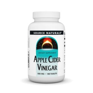 source naturals apple cider vinegar 500mg dietary supplement - 180 tablets