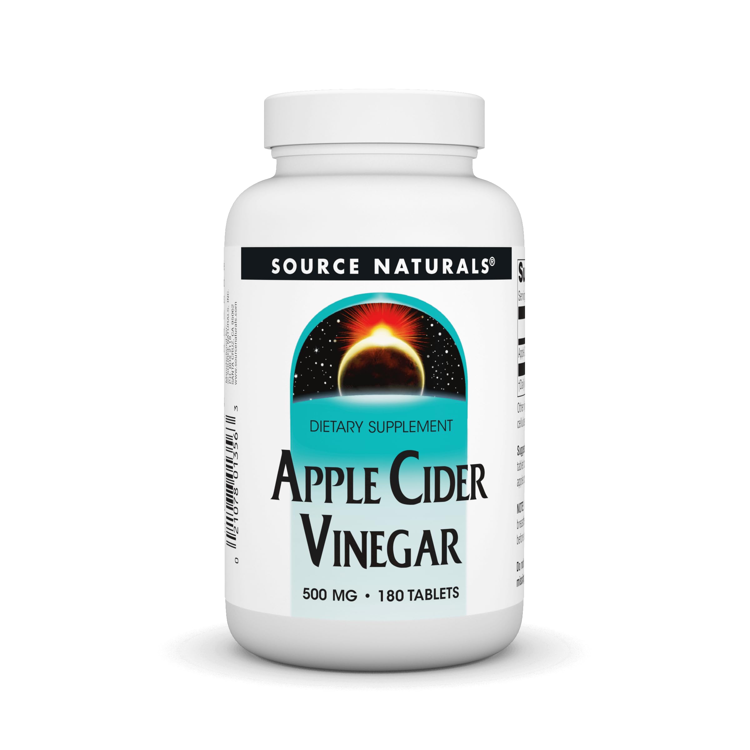 Source Naturals Apple Cider Vinegar 500mg Dietary Supplement - 180 Tablets