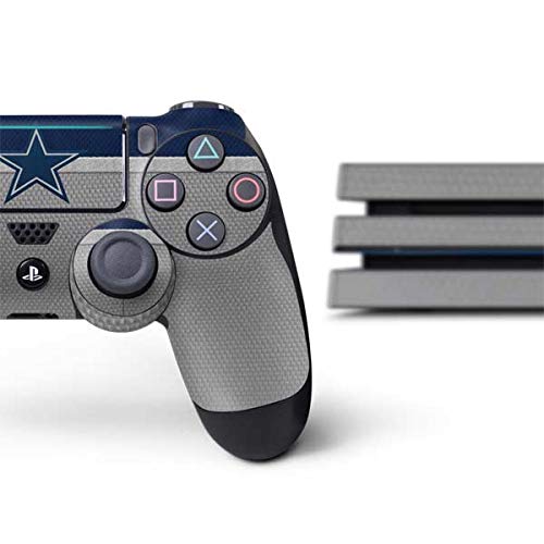 Skinit Decal Gaming Skin compatible with PS4 Pro Console and Controller Bundle - Officially Licensed NFL Dallas Cowboys Vintage Design