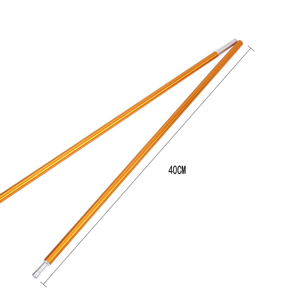 Tent Poles Replacement, 2Pcs/Lot Lightweight Tent Pole Repair Kit 12 Sections Aluminum Alloy 8.5mm 4.42m Tent Poles for Outdoor Camping Hiking Travel, Golden Yellow (174inch)