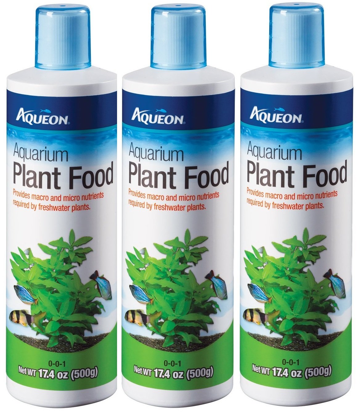 (3 Pack) Aqueon Water Care Aquarium Plant Food, 17.4-Ounce