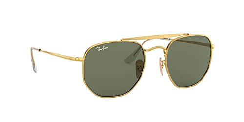 Ray-Ban RB3648 The Marshal Square Sunglasses, Gold/G-15 Green, 51 mm + 1