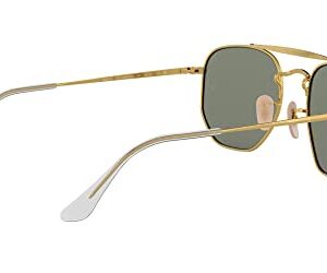 Ray-Ban RB3648 The Marshal Square Sunglasses, Gold/G-15 Green, 51 mm + 1