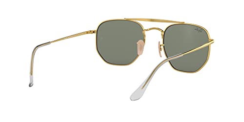 Ray-Ban RB3648 The Marshal Square Sunglasses, Gold/G-15 Green, 51 mm + 1