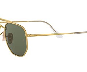 Ray-Ban RB3648 The Marshal Square Sunglasses, Gold/G-15 Green, 51 mm + 1