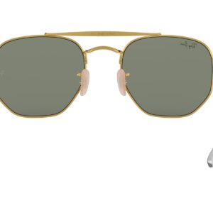 Ray-Ban RB3648 The Marshal Square Sunglasses, Gold/Green, 54 mm