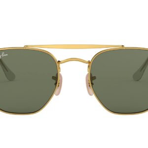 Ray-Ban RB3648 The Marshal Square Sunglasses, Gold/Green, 54 mm