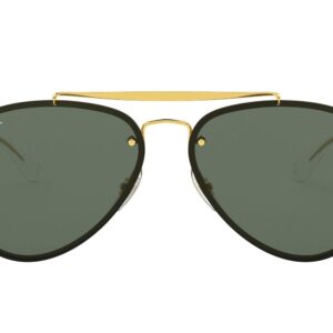 Ray-Ban RB3584N Blaze Aviator Sunglasses, Gold/Dark Green, 61 mm