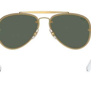 Ray-Ban RB3584N Blaze Aviator Sunglasses, Gold/Dark Green, 61 mm