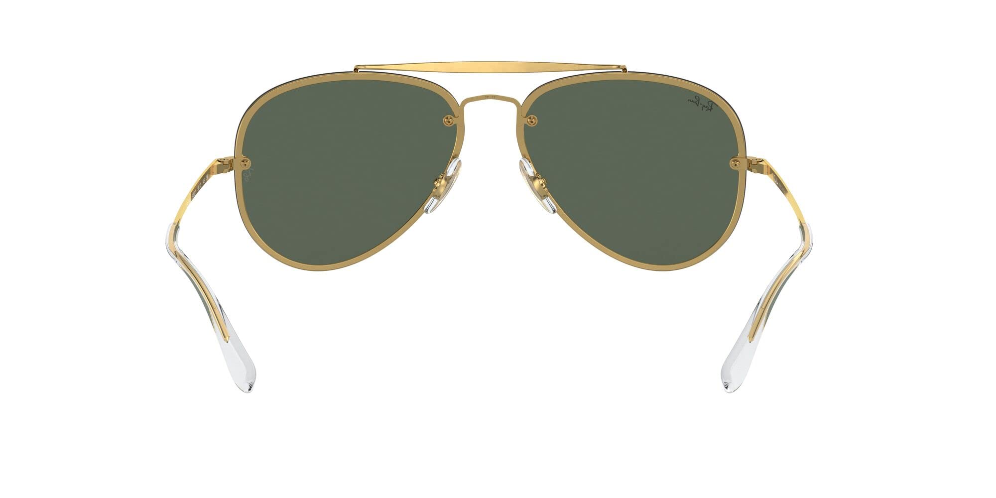 Ray-Ban RB3584N Blaze Aviator Sunglasses, Gold/Dark Green, 61 mm