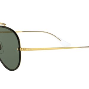 Ray-Ban RB3584N Blaze Aviator Sunglasses, Gold/Dark Green, 61 mm