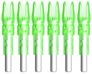 xhyckj 6pcs s led lighted nocks for arrows with .244" inside diameter,screwdriver included