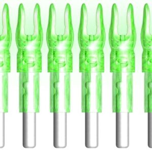 XHYCKJ 6PCS S Led Lighted Nocks for Arrows with .244" Inside Diameter,Screwdriver Included