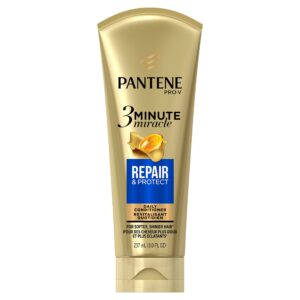 Pantene Pro-V 3 Minute Miracle - Daily Conditioner - Repair & Protect - Net Wt. 8 FL OZ (237 mL) Per Tube - Pack of 2 Tubes