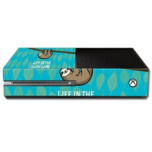 mightyskins skin compatible with microsoft xbox one - slow sloth | protective, durable, and unique vinyl decal wrap cover | easy to apply, remove, and change styles | made in the usa