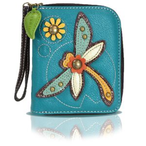 Chala Dragonfly Zip Around Wallet Wristlet - Vegan Leather