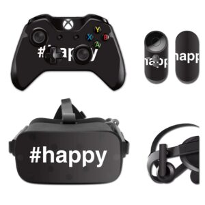 mightyskins skin compatible with oculus rift cv1 – happy | protective, durable, and unique vinyl decal wrap cover | easy to apply, remove, and change styles | made in the usa