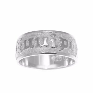 Arthur's Jewelry 925 sterling silver Hawaiian plumeria flower scroll kuuipo band ring smooth edge size 7