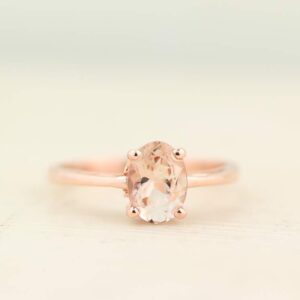 1ct Oval Morganite 14K Rose Gold Ring (7)