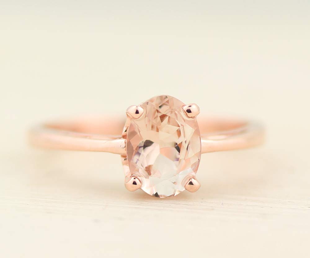 1ct Oval Morganite 14K Rose Gold Ring (7)