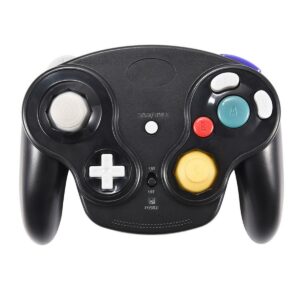 Veanic 2.4G Wireless Gamecube Controller Gamepad Gaming Joystick with Receiver for Nintendo Gamecube,Compatible with Wii (Black)