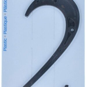 Hillman 847376 Black House Number 2, 6-Inch Nail Plastic