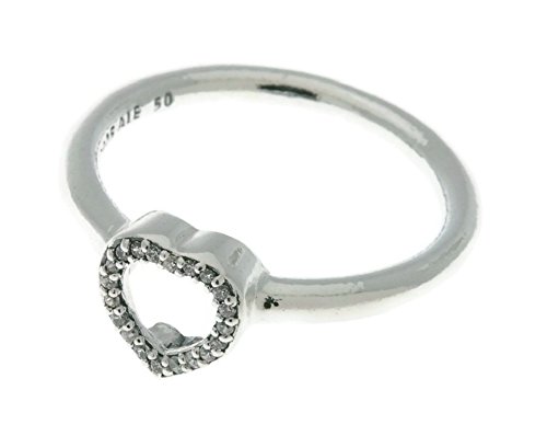 Pandora Puzzle Heart Frame Ring, Clear CZ 196549CZ-60 EU 9 US