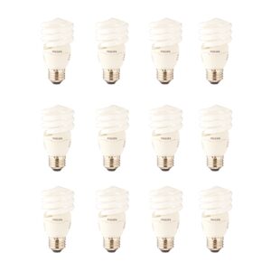 Phillips 420091 13 Watt E26 T2 Daylight Cfl Non-Dimmable Mini Twister Light Bulbs 4 Count