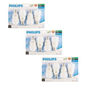 Phillips 420091 13 Watt E26 T2 Daylight Cfl Non-Dimmable Mini Twister Light Bulbs 4 Count