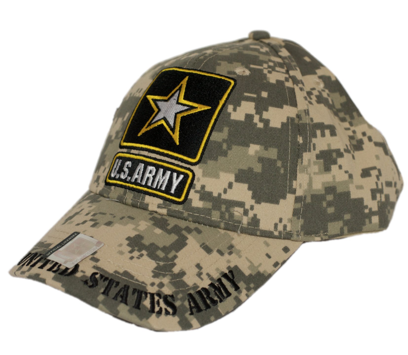 U.S ARMY STAR CAMOUFLAGE CAMO DIGITAL MILITARY BASEBALL 3D EMBROIDERED CAP HAT