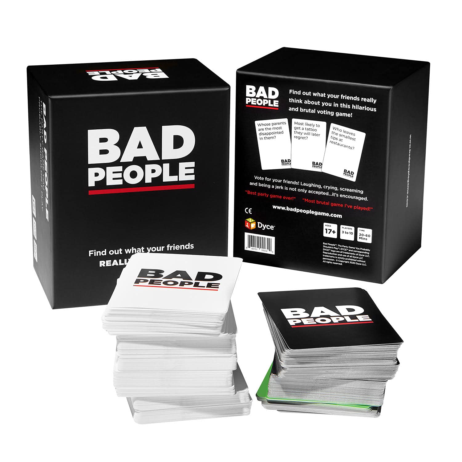 BAD PEOPLE Party Game + NSFW Expansion Set - Hilarious Adult Card Game for Fun Parties and Board Games Night with Your Group - Find Out What Your Friends Really Think of You