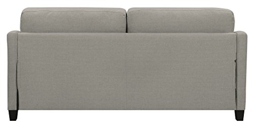 Serta Carmina 75 Contemporary Upholstered Living Room Sofa, Modern Couch for Two or Three, High Plush Seat Cushions and Back Pillows, Easy Assembly, Rhine Gray