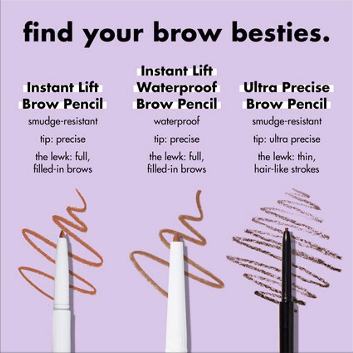 e.l.f. Instant Lift Brow Pencil, Dual-Sided, Precise, Fine Tip, Shapes, Defines, Fills Brows, Contours, Combs, Tames, 0.006 Oz, Deep Brown, 1 Count