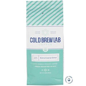 cold brew organic coarse ground coffee, colombian supremo, dark roast, coarse grind for cold brew coffee & french press,1 lb