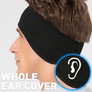 JOEYOUNG Fleece Ear Warmers for Men Women Kids - Winter Headband Ear Muffs Ear Covers for Cold Weather Running Cycling Ski