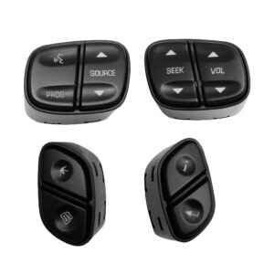 joytutus steering wheel radio control switch buttons fits silverado sierra 2003-2007, trailblazer & envoy 2004-2009, tahoe & yukon 2003-2006, replaces oe# 21997738, 21997739, 1999442, 1999443