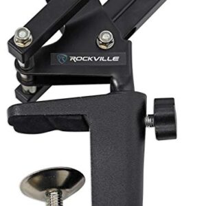 Rockville DMS40 40" Microphone Boom Arm Studio Podcast USB Mic Stand+Desk Clamp