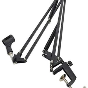 Rockville DMS40 40" Microphone Boom Arm Studio Podcast USB Mic Stand+Desk Clamp