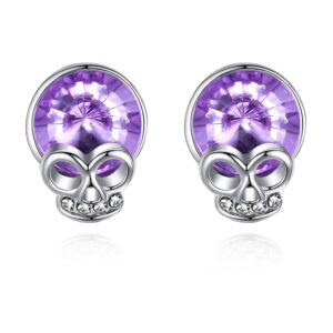 EVBEA Cute Skull Studs Women Gothic Cool Skeleton Jewelry Candy Earrings for Women (203,pl)