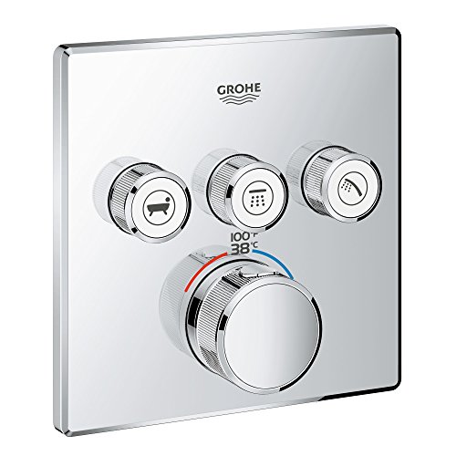 GROHE 29142000 Grohtherm Smart Thermostatic Trim With Control Module, Starlight Chrome