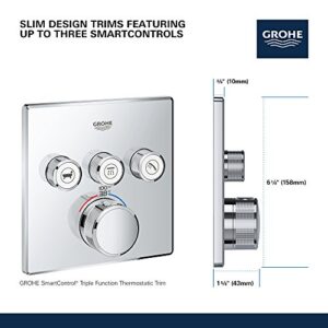 GROHE 29142000 Grohtherm Smart Thermostatic Trim With Control Module, Starlight Chrome