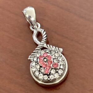 Interchangeable Mini Jewelry Pink Ribbon Cancer Awareness Pendant Holds 12mm Snaps My Prime Gifts